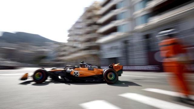Lando Norris rueda en el circuito de Monte Carlo. / EFE Lando Norris rueda en el circuito de Monte Carlo.