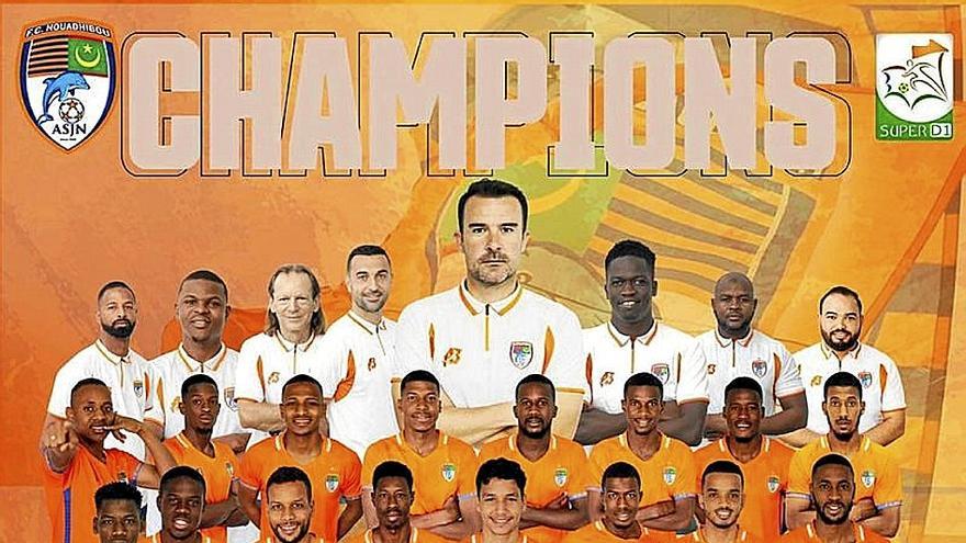 Plantilla y cuerpo técnico del FC Nouadhibou.