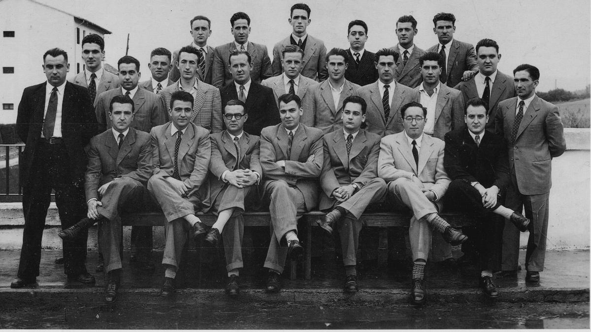 Foto de los fundadores de la sociedad Jostallu de Irun.