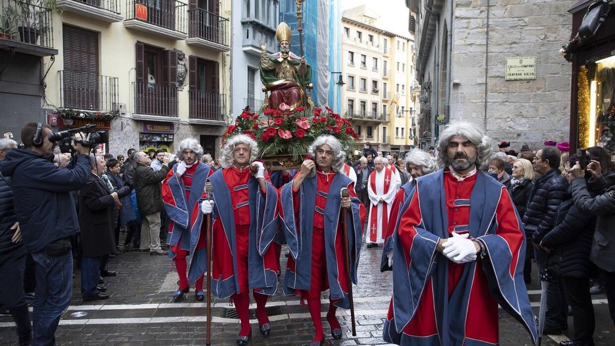 Imagen de archivo de la procesión de San Saturnino. Foto: Unai Beroiz