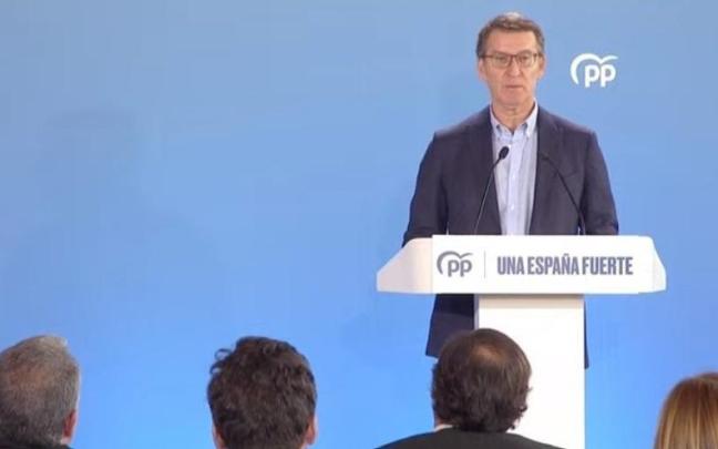 El líder del PP, Alberto Núñez Feijóo.