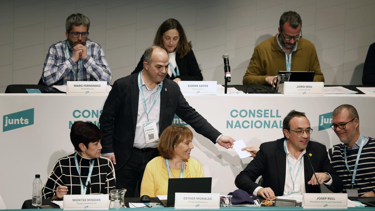 El secretario general de Junts, Jordi Turull, durante el Consell Nacional del partido.