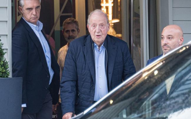 El rey emérito Juan Carlos I en O Grove.