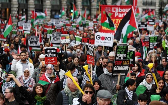 Imagen de la marcha convocada en las calles de Londres
