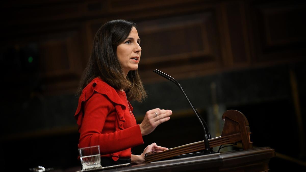 La secretaria general de Podemos, Ione Belarra, en el Congreso de los Diputados en una imagen de archivo.