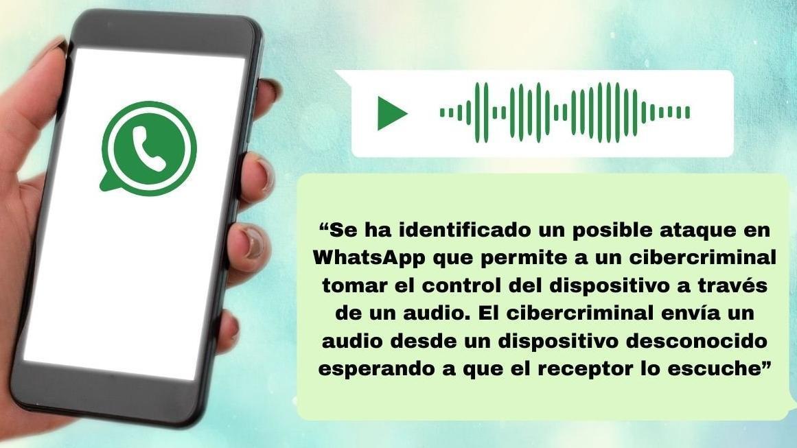 Imagen que recrea la llegada del mensaje falso.