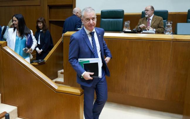 Iñigo Urkullu, este viernes en el Parlamento Vasco.