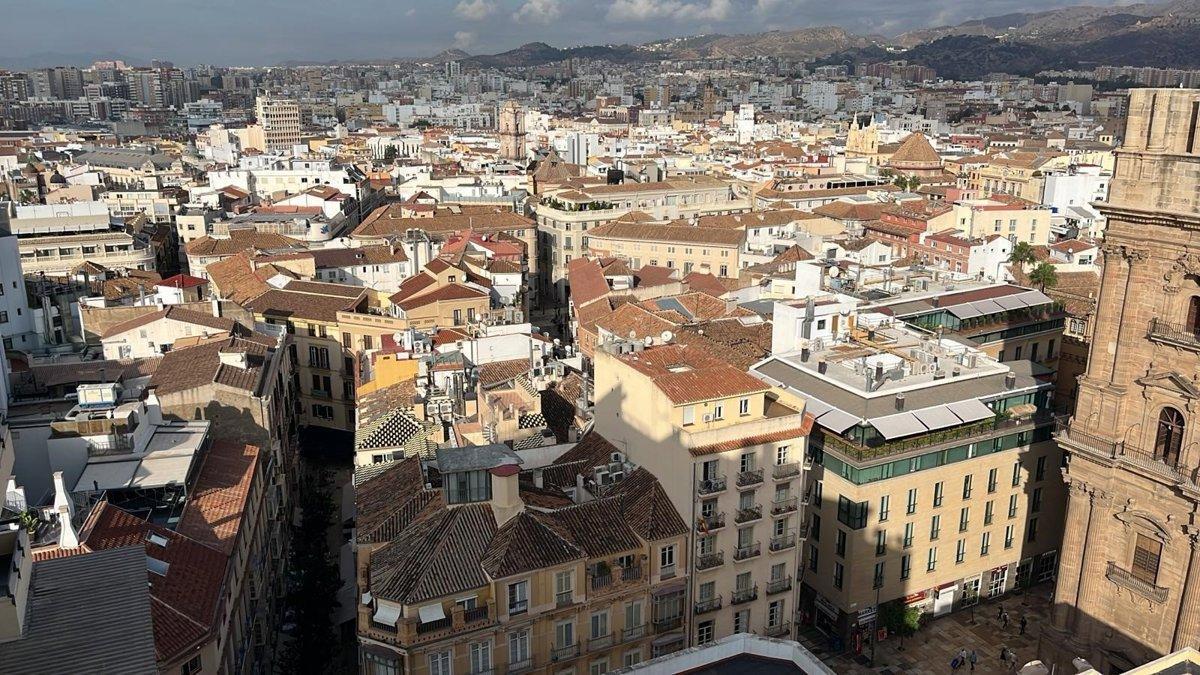 Vista aérea de la ciudad de Málaga