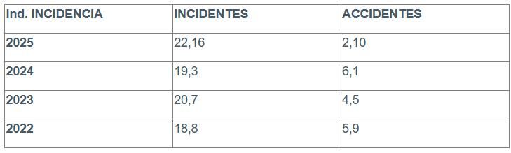 Datos de inicdencias
