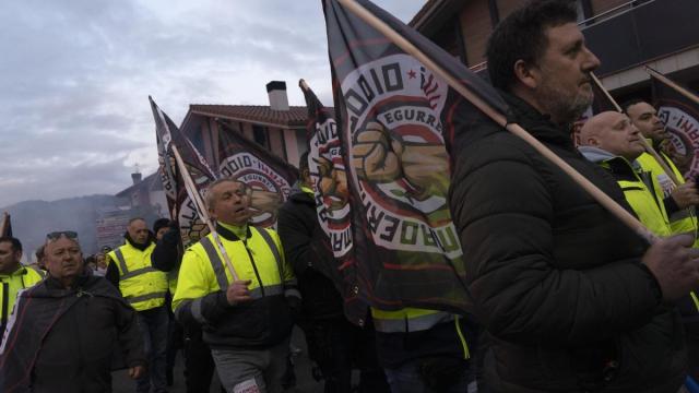 Manifestación de trabajadores de Tubos Reunidos.