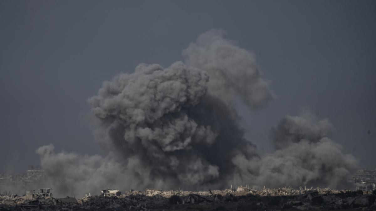 Bombardeo israelí en la Franja de Gaza.