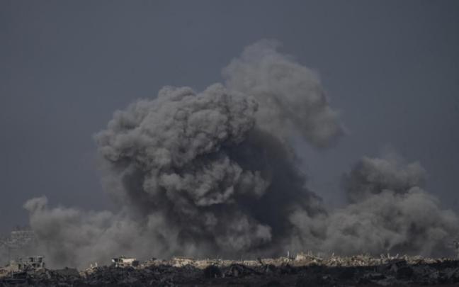Bombardeo israelí en la Franja de Gaza.