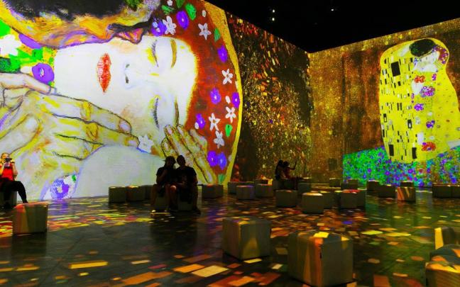 La exposición inmersiva basada en la obra de Klimt. / Europa Press La exposición inmersiva basada en la obra de Klimt.