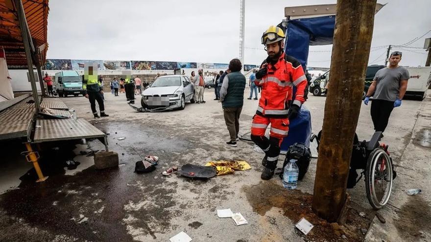 Imagen del accidente en Burela, Lugo