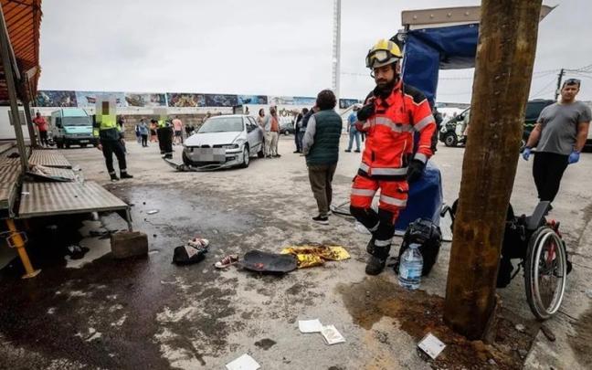 Imagen del accidente en Burela, Lugo / X Imagen del accidente en Burela, Lugo