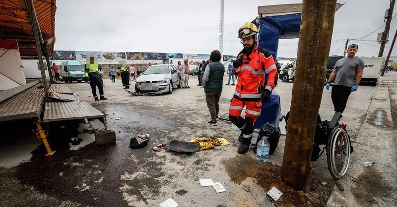 Imagen del accidente en Burela, Lugo.