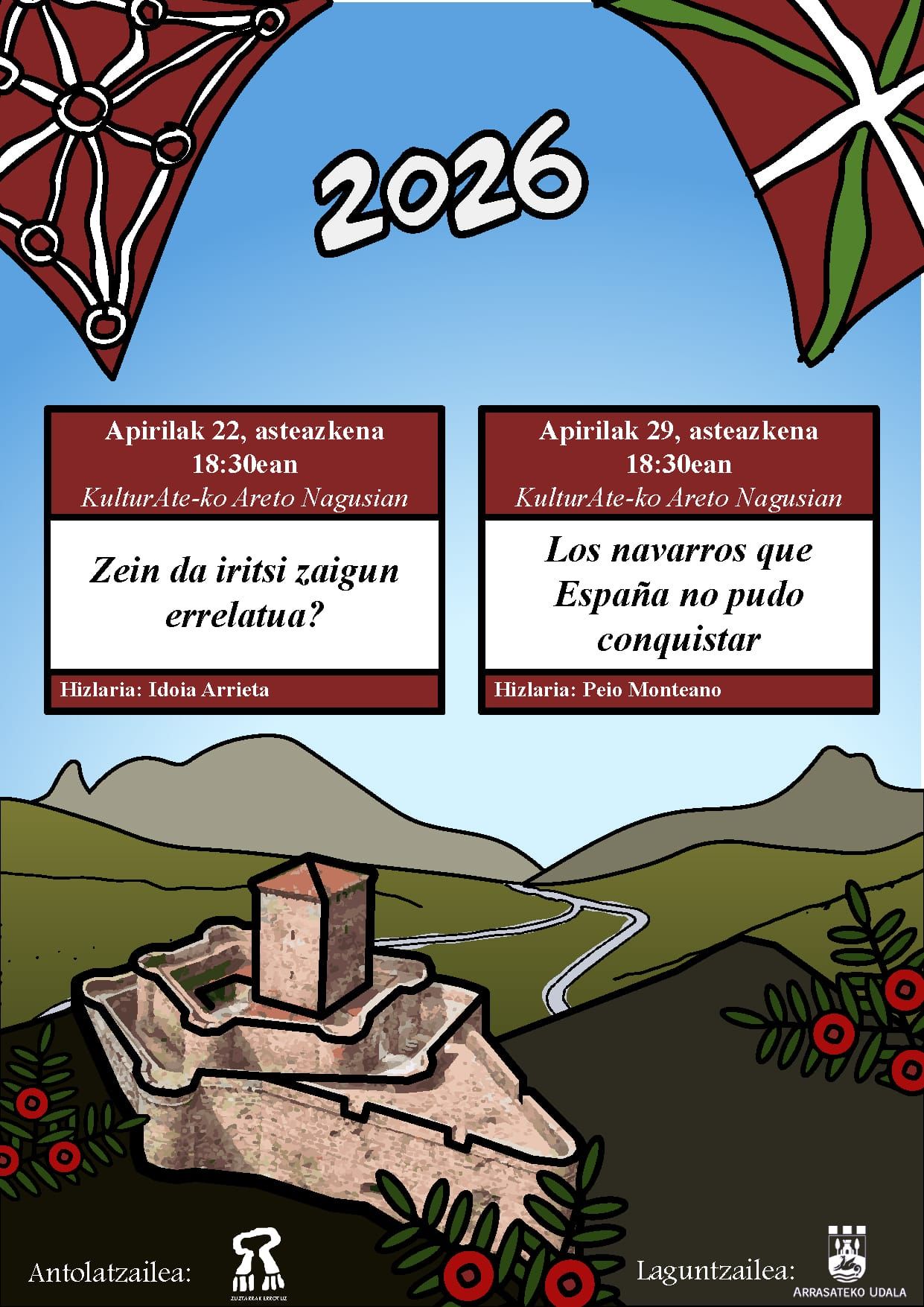 Cartel que anuncia las charlas.