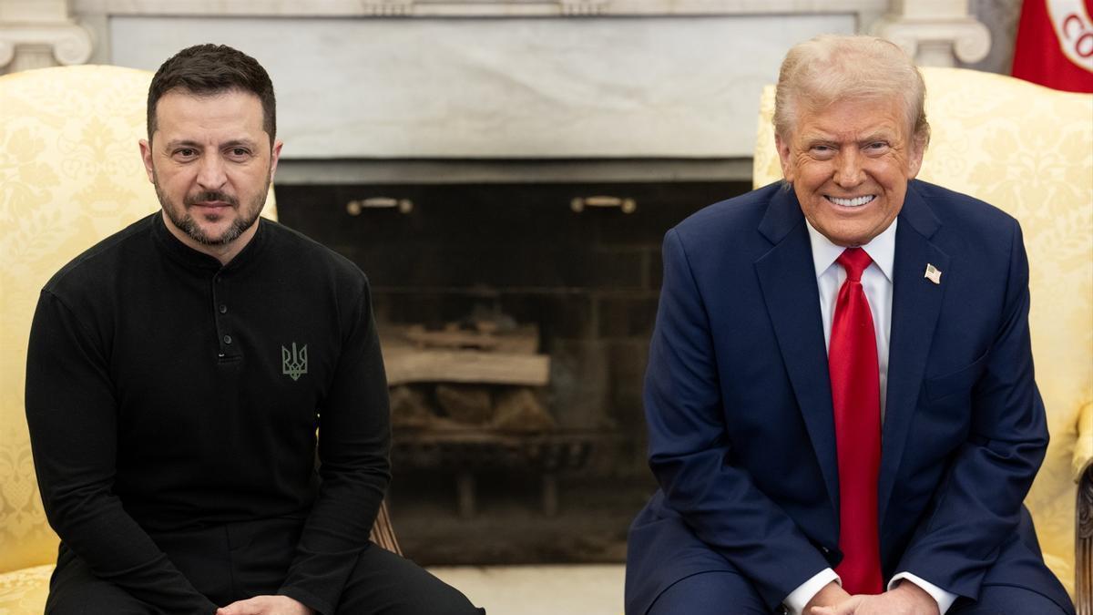 Volodimir Zelenski y Donald Trump durante su reunión en la Casa Blanca en febrero.