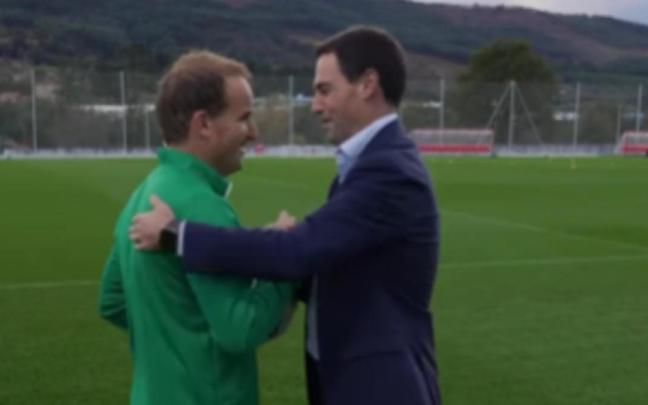 Imanol Pradales junto a Jagoba Arrasate