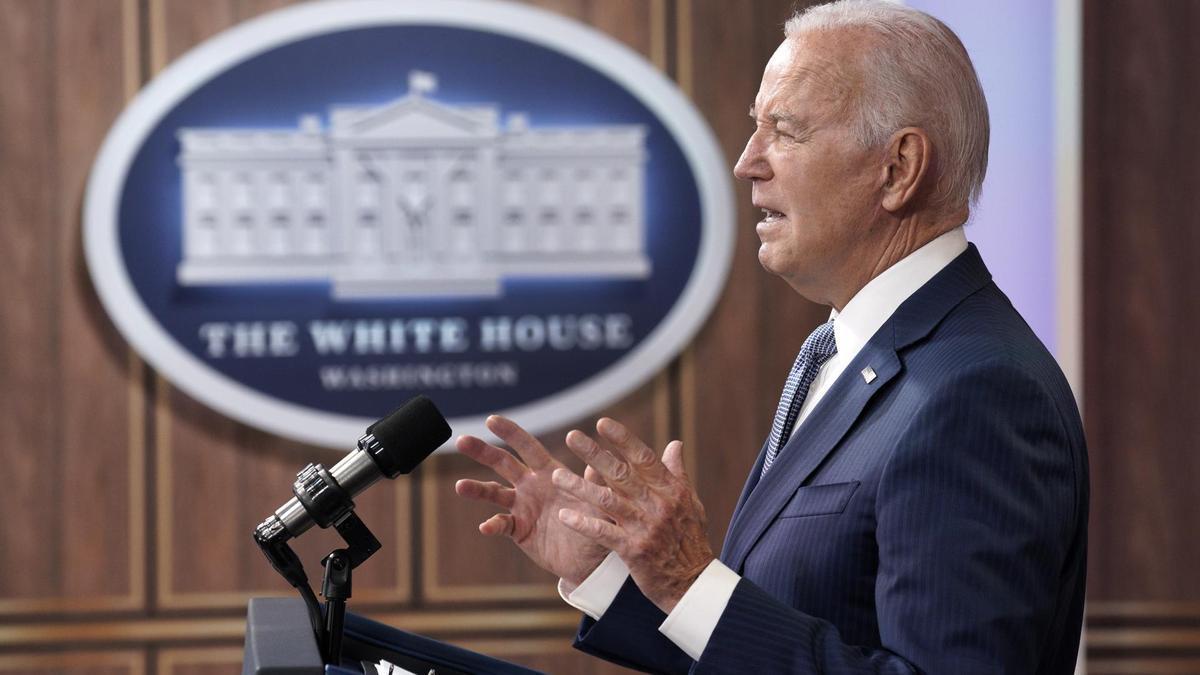 El presidente estadounidense Joe Biden en una rueda de prensa en la Casa Blanca