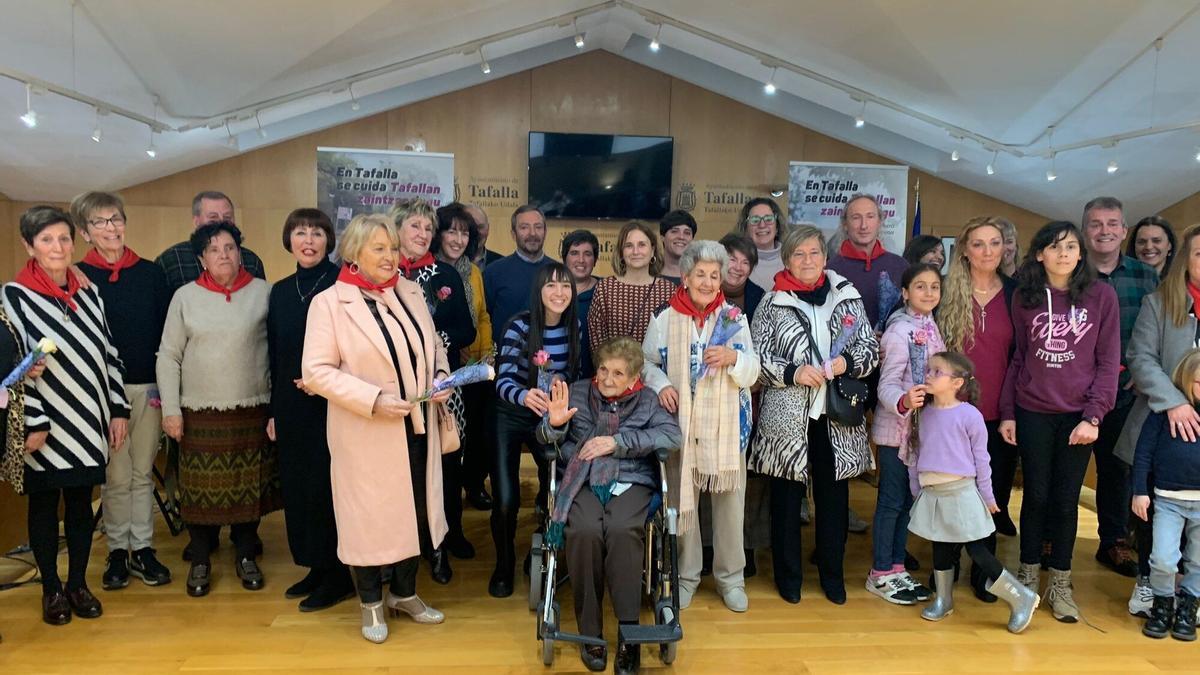 Homenaje en el consistorio de Tafalla.