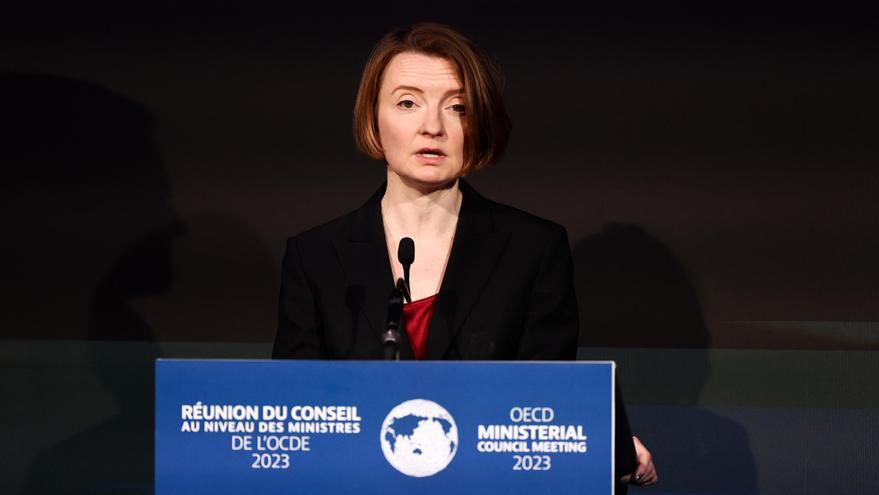 La economista jefe de la OCDE, Claire Lombardelli, en París.