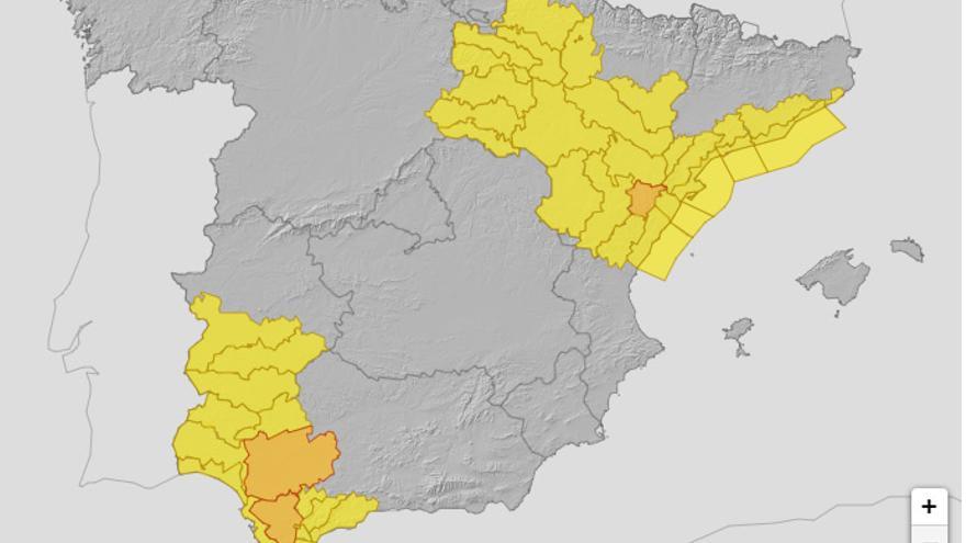 Avisos por lluvias este miércoles.