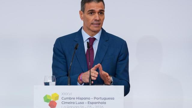 Comparecencia ante los medios del presidente del Gobierno español, Pedro Sánchez.