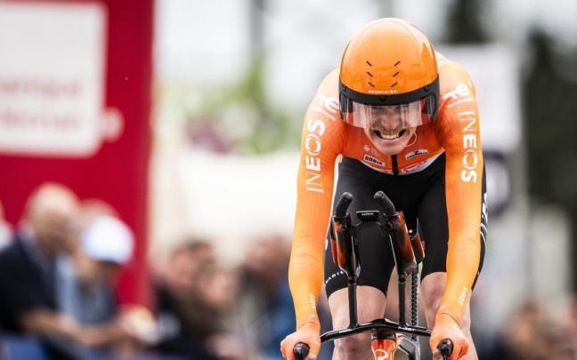 Dorian Godon, vencedor del prólogo y primer líder del Tour de Romandía.