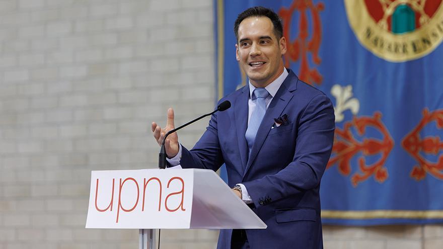 Un momento de la intervención del padrino del acto, Francisco Javier Vázquez Matilla.