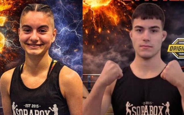 Haizea Misol e Iker Dávila, representantes locales este sábado en el 'ring' de Uarkape.