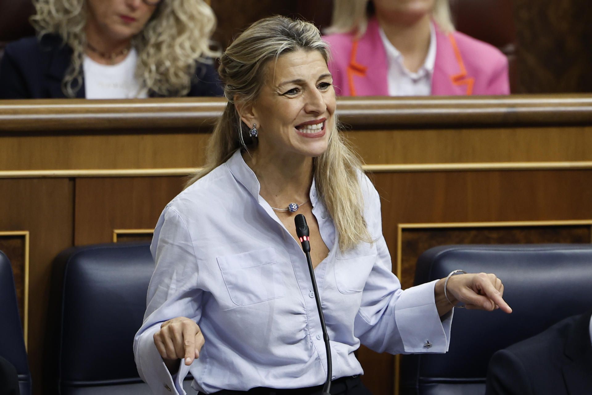 Imagen de archivo de la vicepresidenta segunda del Gobierno, Yolanda Díaz, durante la sesión de control al Ejecutivo celebrada en el Congreso.