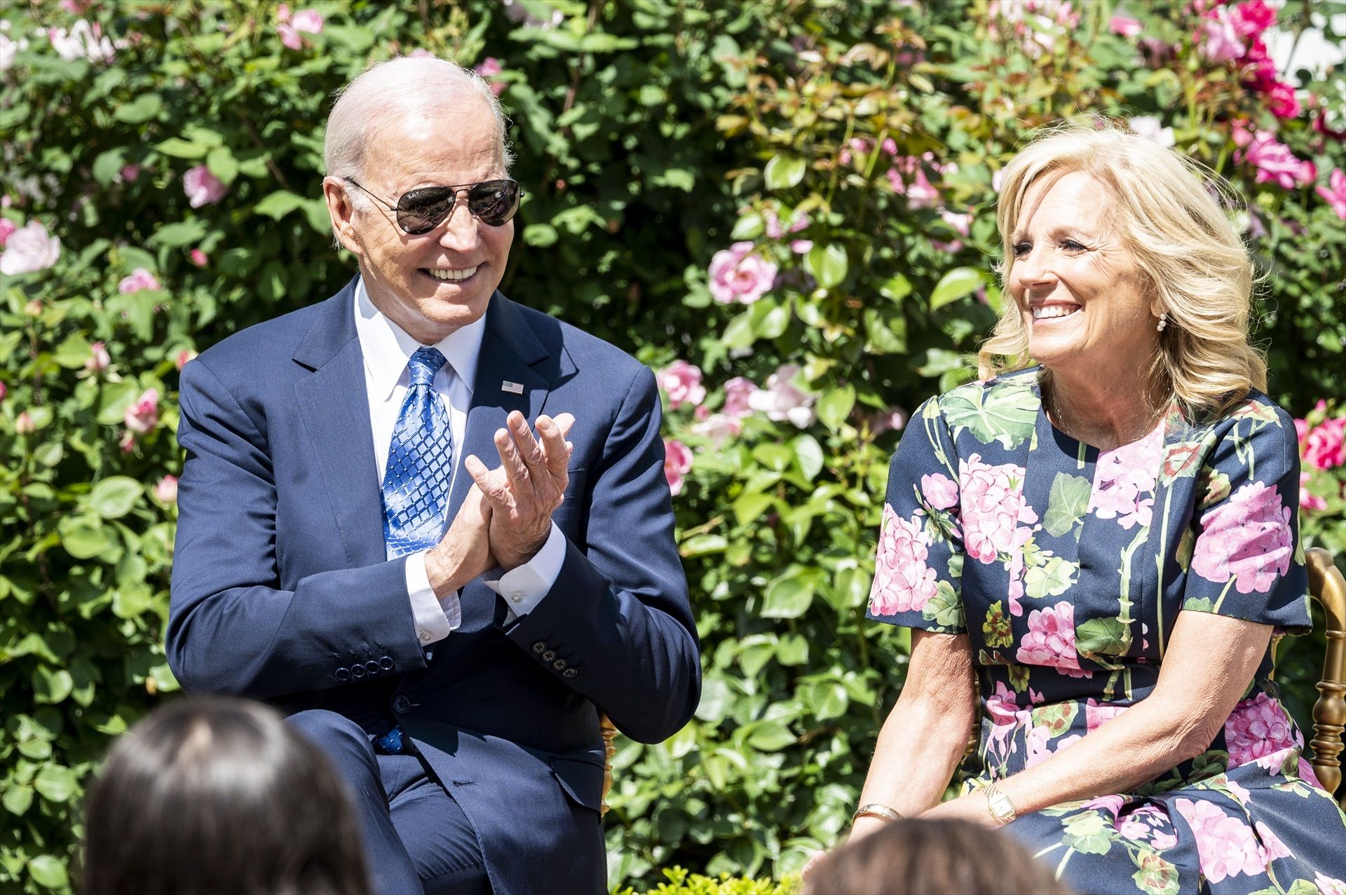 El presidente de Estados Unidos, Joe Biden, junto a la primera dama estadounidense, Jill Biden.