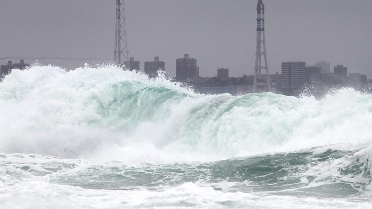 Imagen de archivo de un tifón en Japón