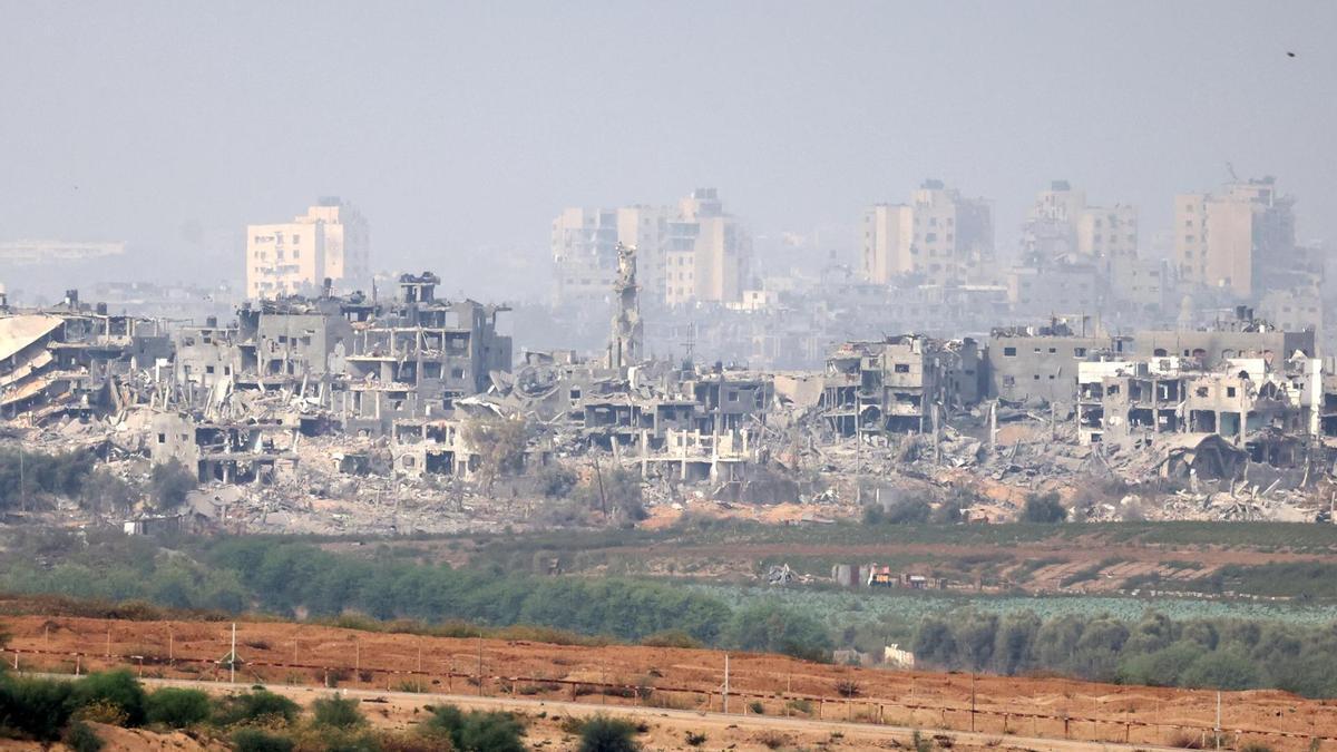 Edificios destruidos por los ataques en el norte de la Franja de Gaza