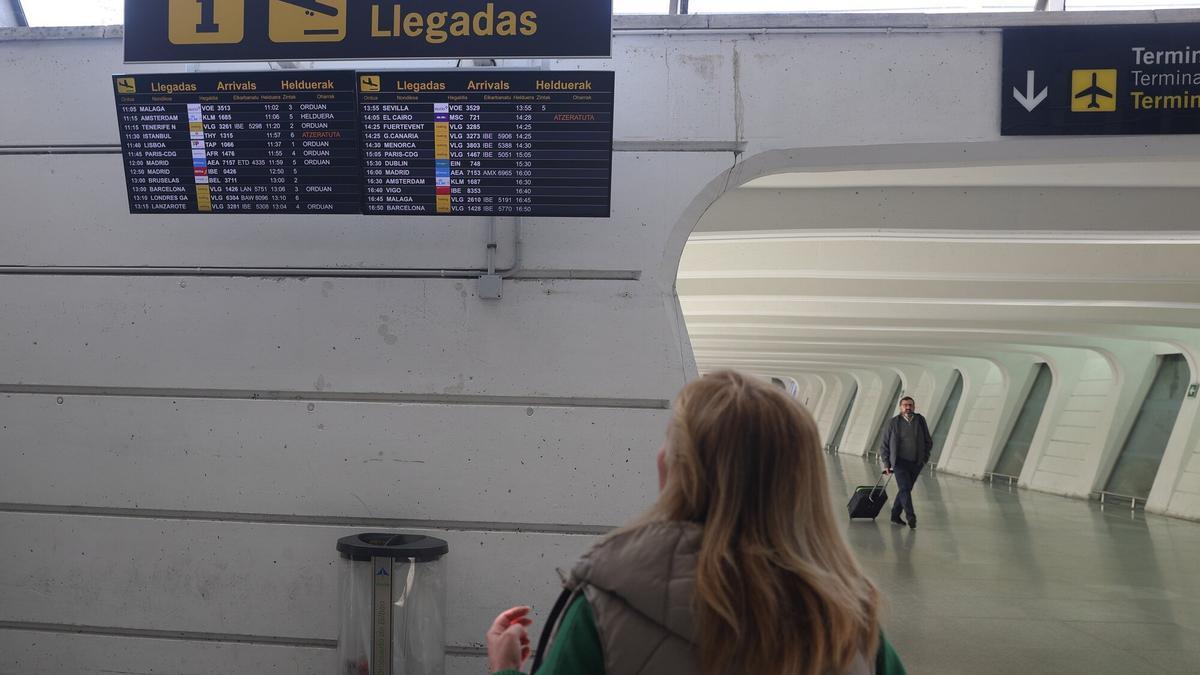 Los paneles de vuelos durante el día de hoy en Loiu tienen ausentes los vuelos con los cuatro aeropuertos alemanes con los que está unido de forma regular Bilbao