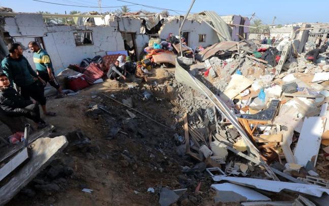 Edificios destruidos por un ataque israelí en Gaza, en una imagen de archivo.