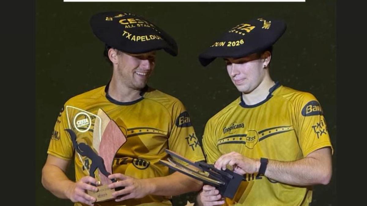 Urreisti y Basque, en el podio del Cesta All Star.