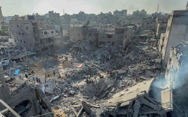 Bombardeo sobre el campo de refugiados de Jabalia.