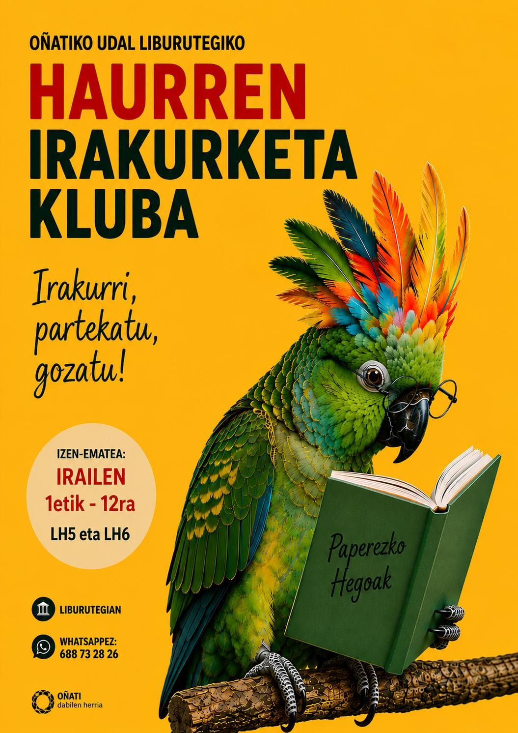 El club de lectura infantil llama a la participación.