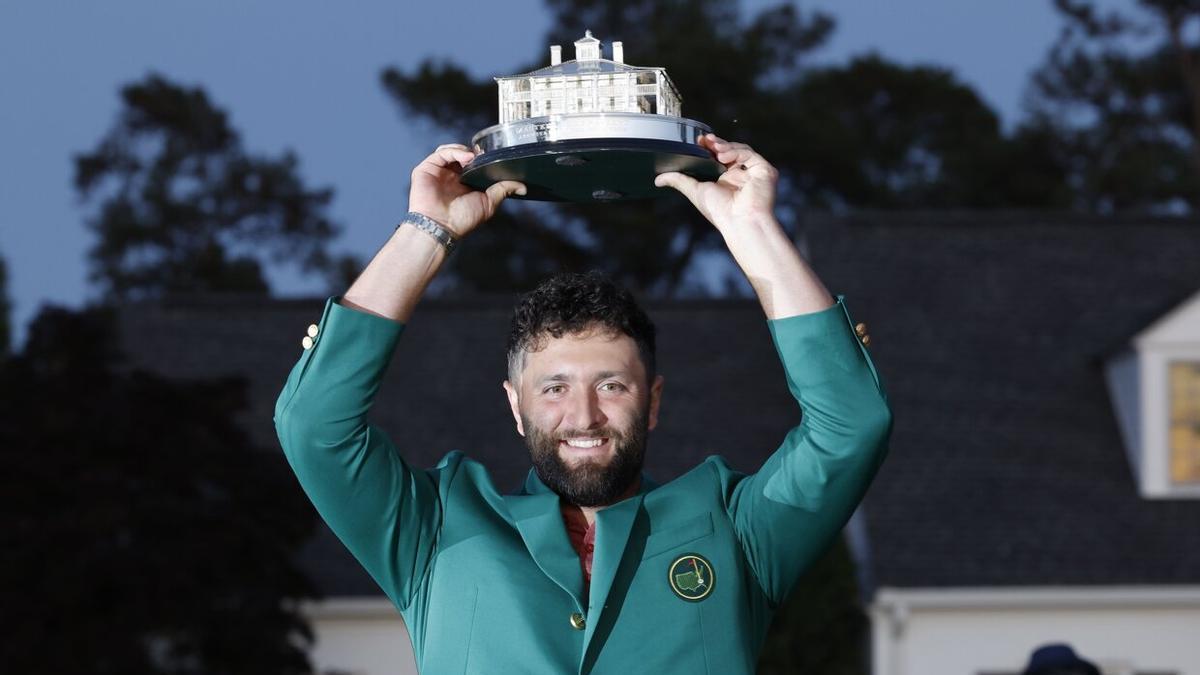 Jon Rahm tras conquistar el Masters de Augusta.