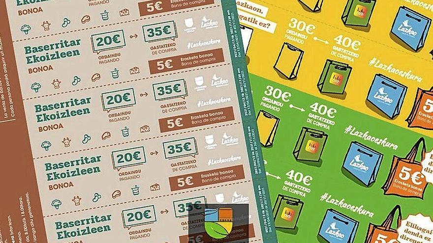 Bonos comerciales de Lazkao de ediciones anteriores.