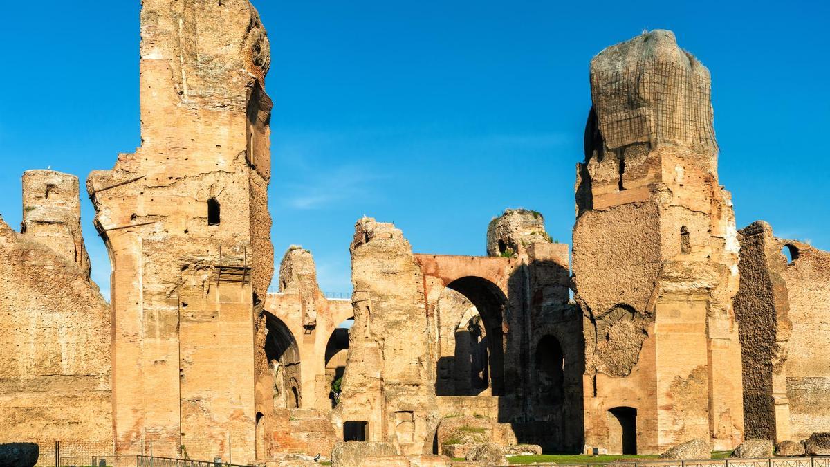 Imagen real de las Termas de Caracalla, en Italia.