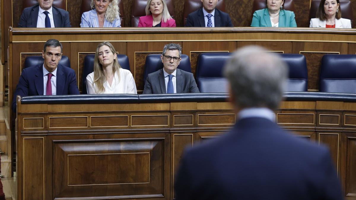 Feijóo replica al presidente del Gobierno durante el pleno del Congreso tras la imputación de Zapatero.
