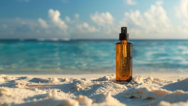 Un perfume en una playa.