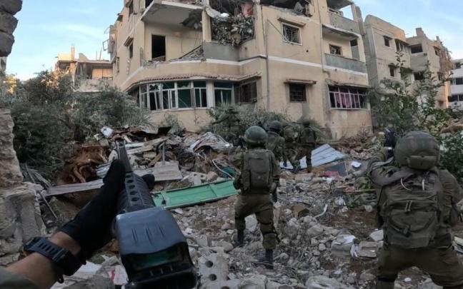 Militares israelíes en la Franja de Gaza