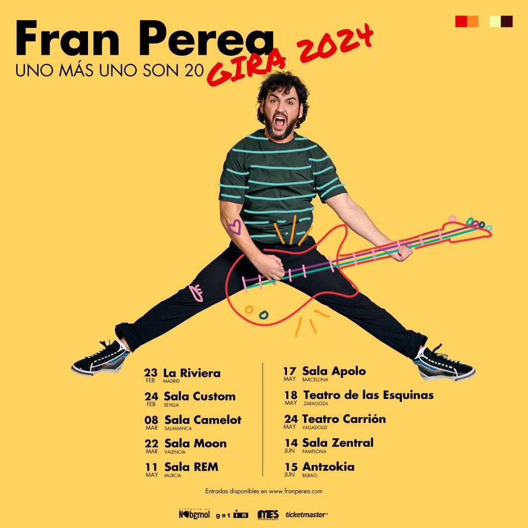 Cartel de la gira de Fran Perea.