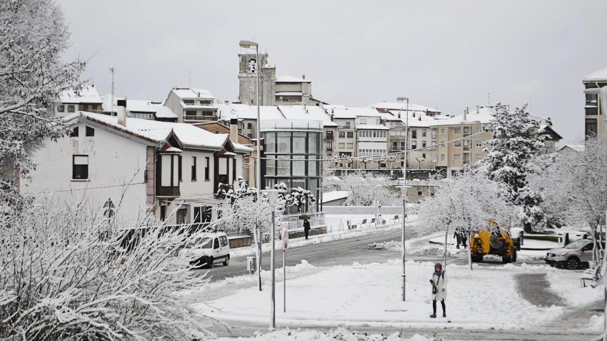 La Llanada Alavesa, cubierta de nieve