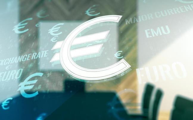 Recreación digital del símbolo del euro. Recreación digital del símbolo del euro.