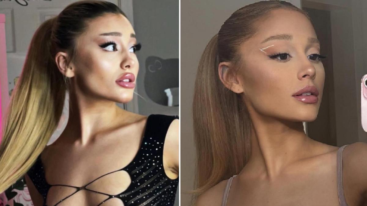 Niemann (i) ha hecho una carrera en base a la imagen de Ariana Grande (d).
